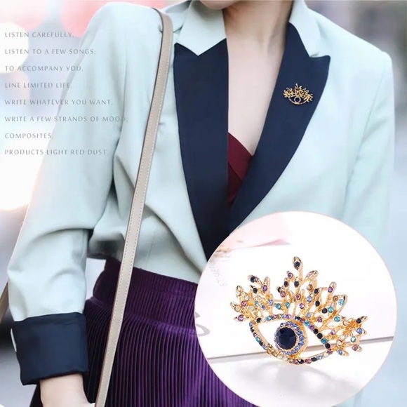 BLUE MULTI EVIL EYE CHARM BROOCH / PENDANTS NEW! - Picture 11 of 11